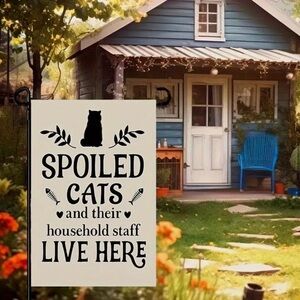 New Spoiled Cats Garden Flag